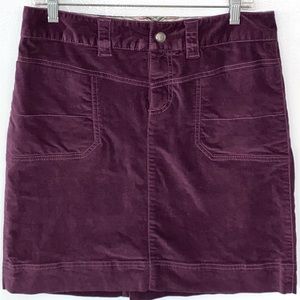 Athleta Purple Velvet Skirt Sz 6 Excellent Condition